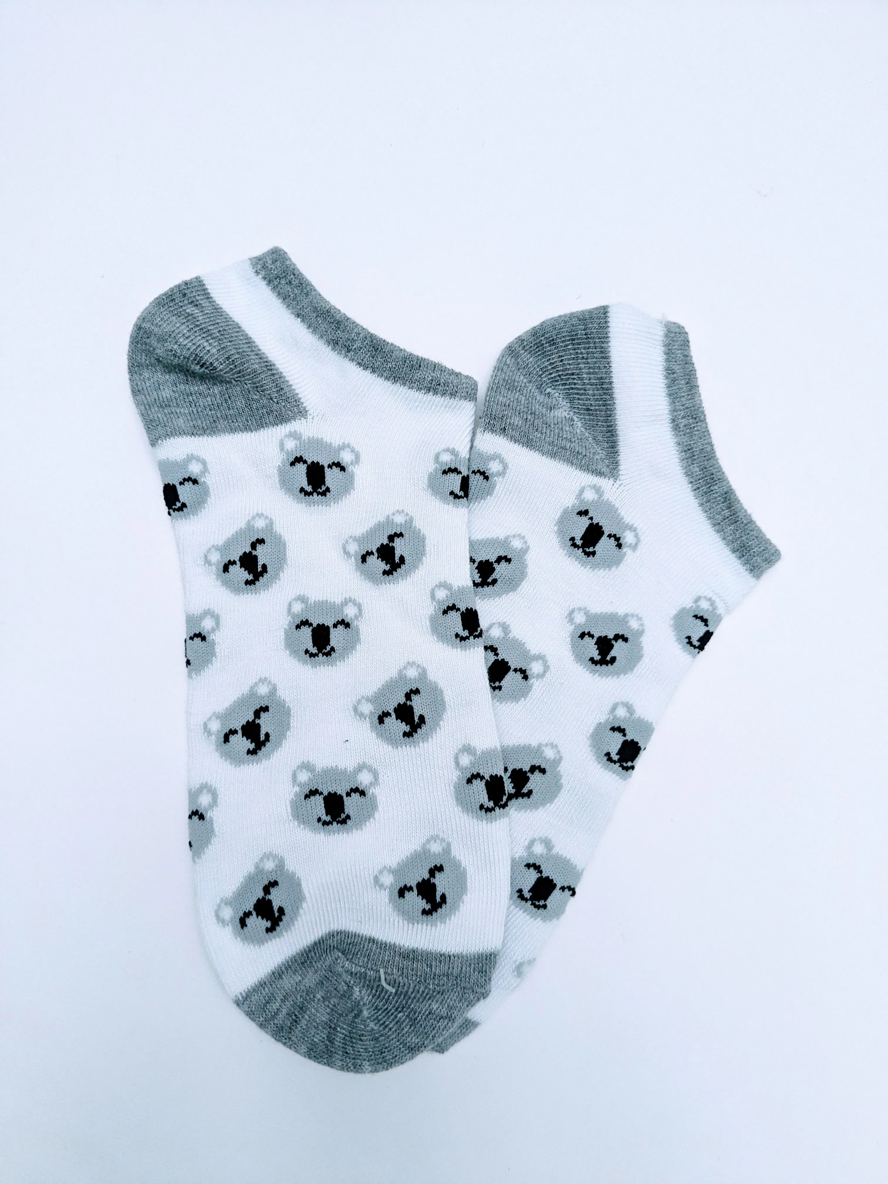 Koala Bear Head Ankle High Socks