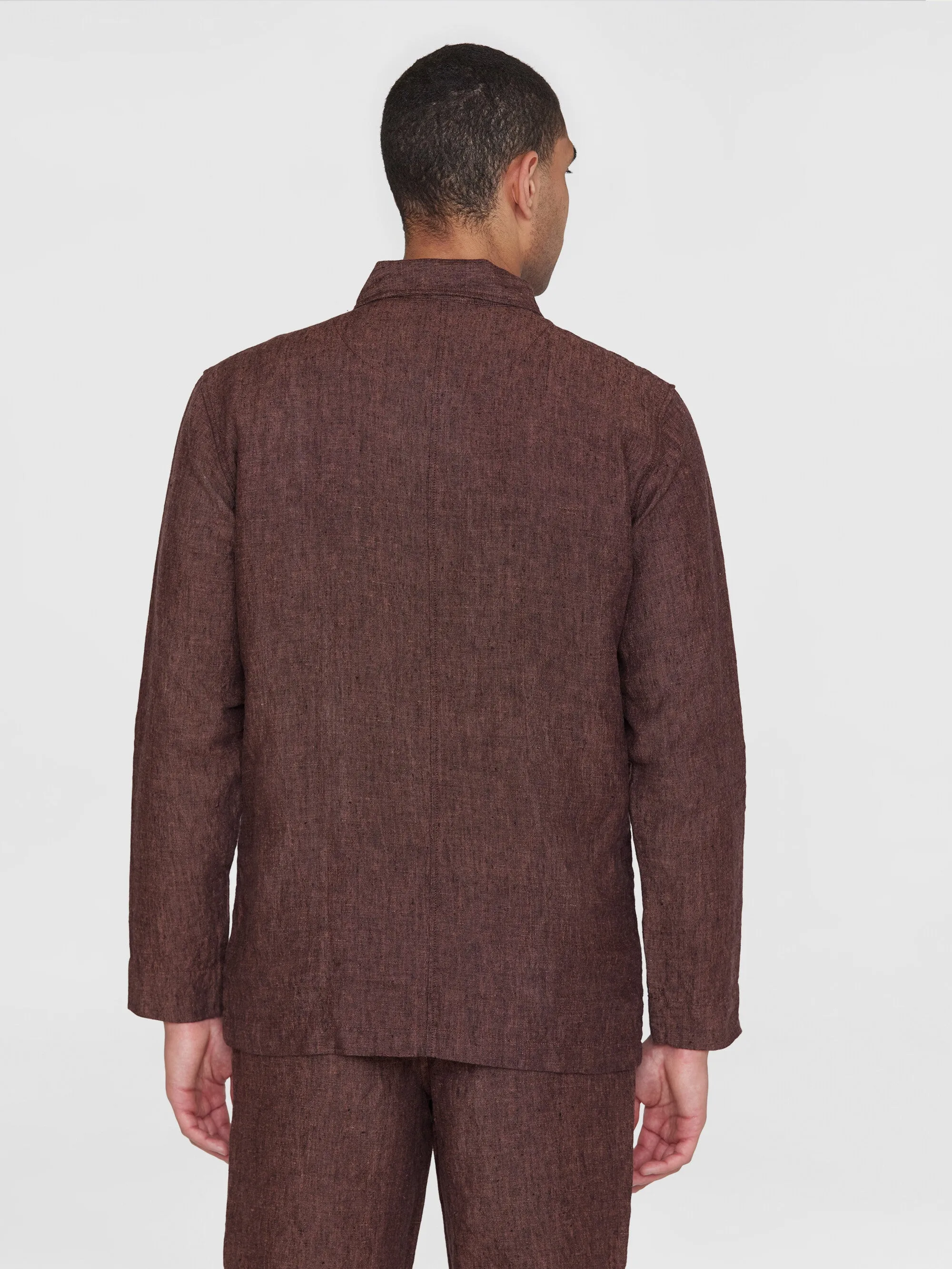 Linen overshirt - Chocolate Malt