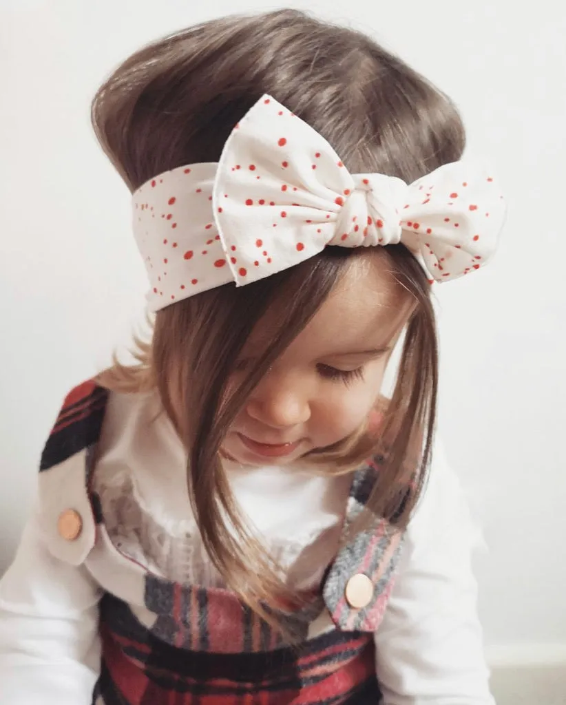 Little Bow Pip - Red Splash Bow