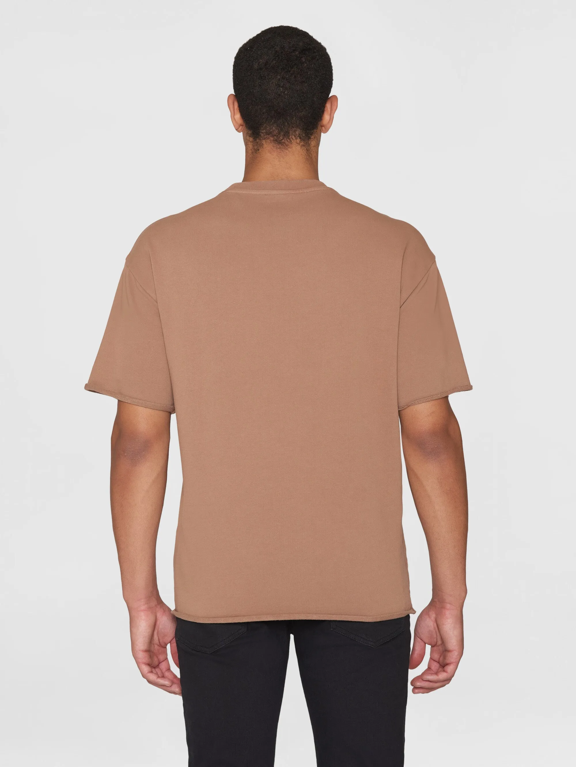 Loose fit reactive dyed sweat t-shirt - GOTS/Vegan - Chocolate Malt