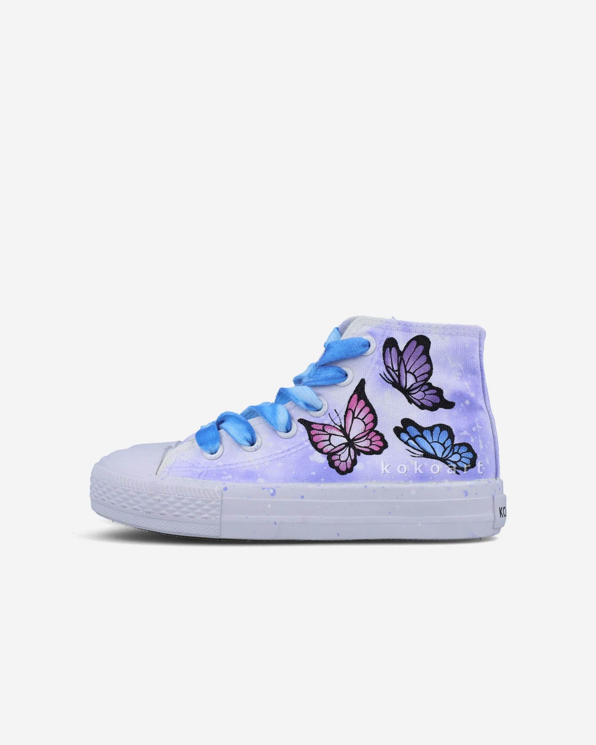 Multicolour Butterflies Hand Painted Shoes