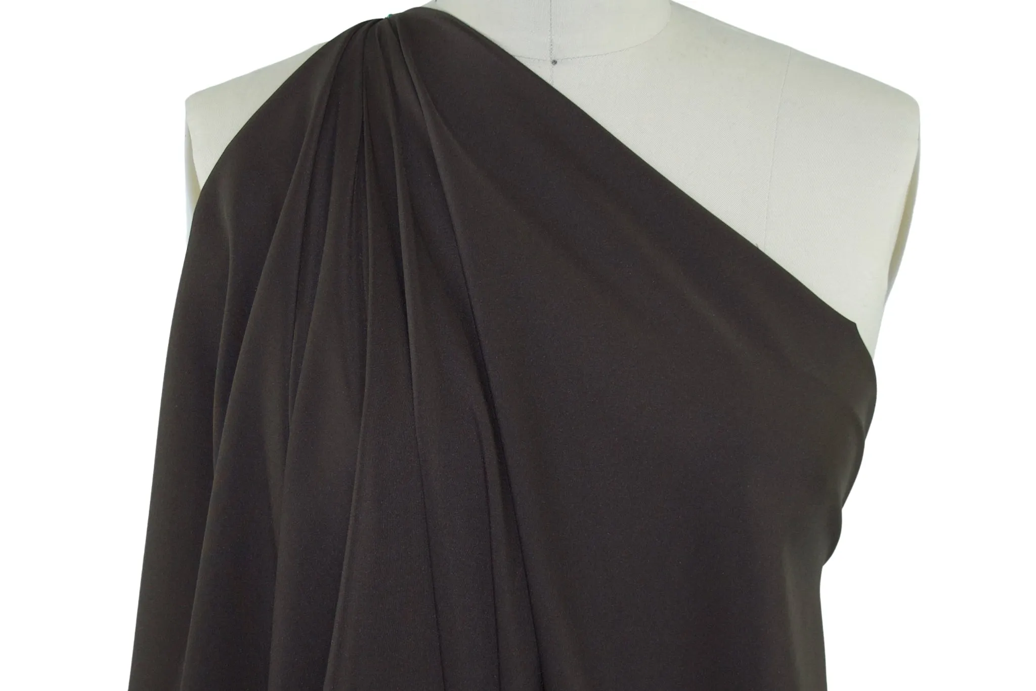 NY Designer Stretch Pongee Lining - Dark Chocolate