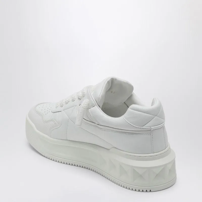 ONE STUD XL WHITE LEATHER TRAINER