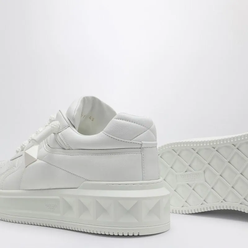 ONE STUD XL WHITE LEATHER TRAINER