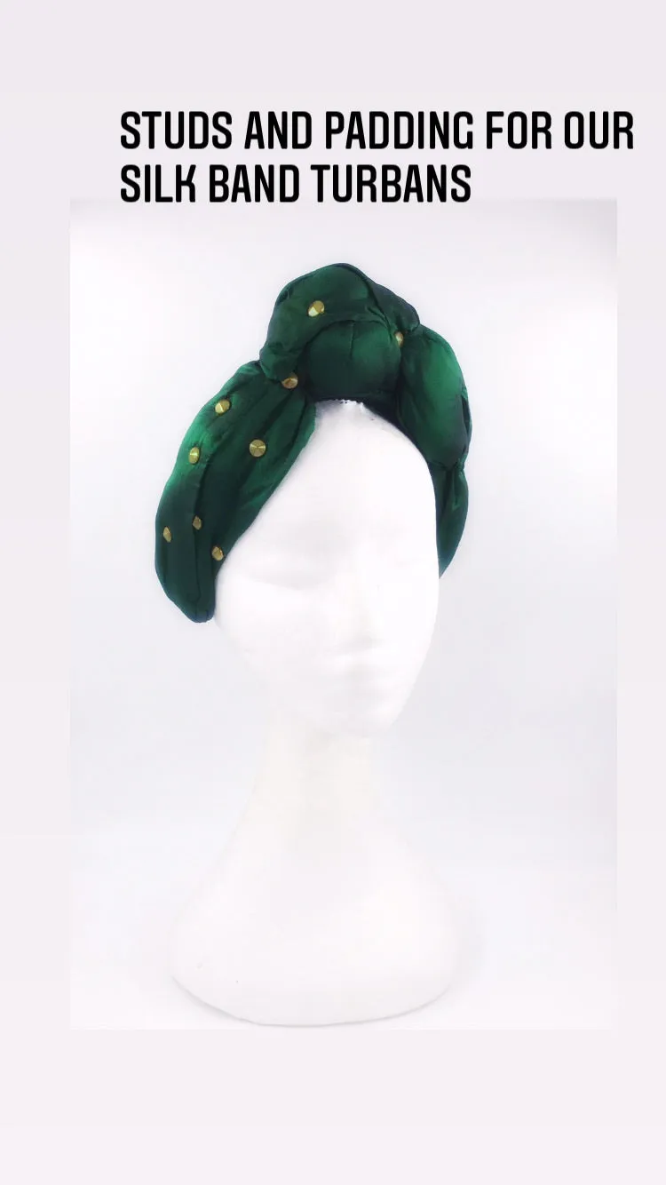 Padded silk turban