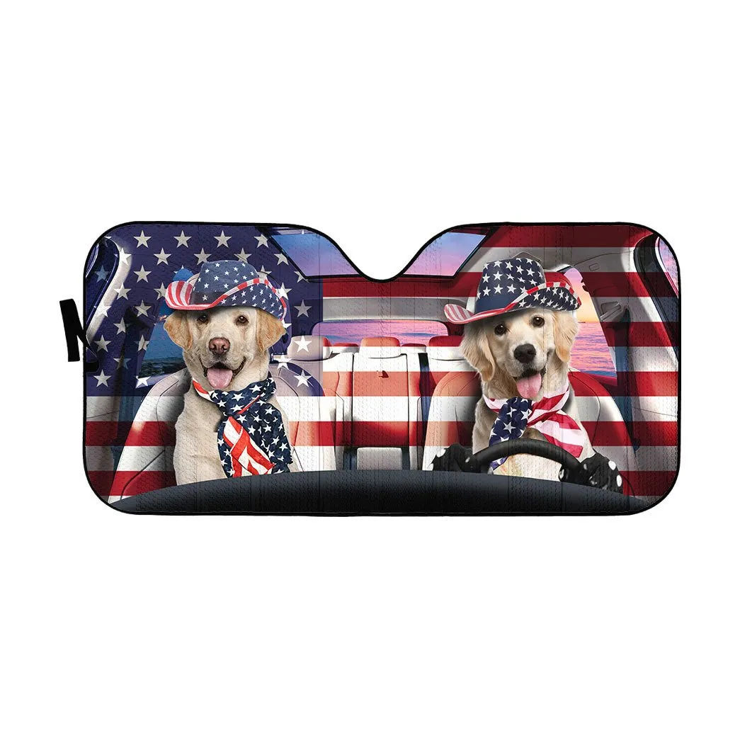 Patriot Labrador Retriever Custom Car Auto Sunshade