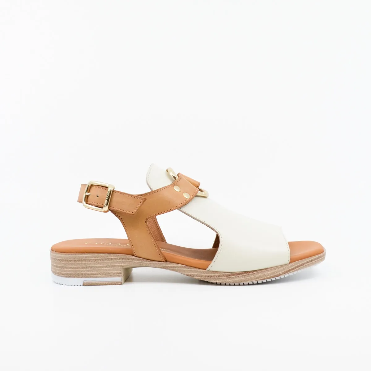 Paula Urban Parker white & camel