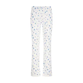 Polkadot BLUE CLOVER Print CROP PANT Hi Rise