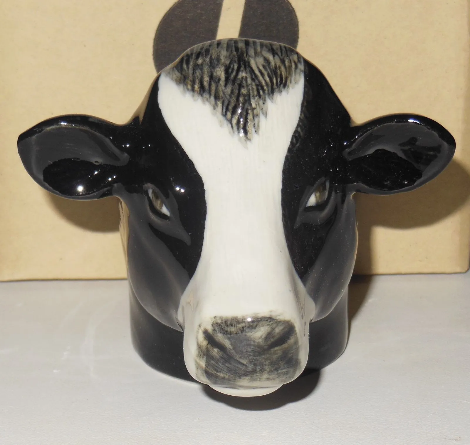 Quail Ceramics: Face Egg Cup: Friesian Cow