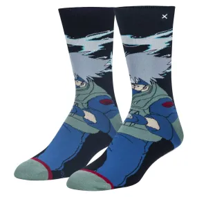 "Kakashi" Cotton Crew Socks by ODD Sox