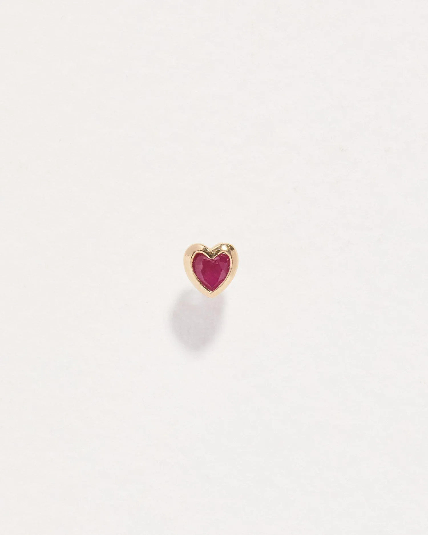 Ruby Heart Stud