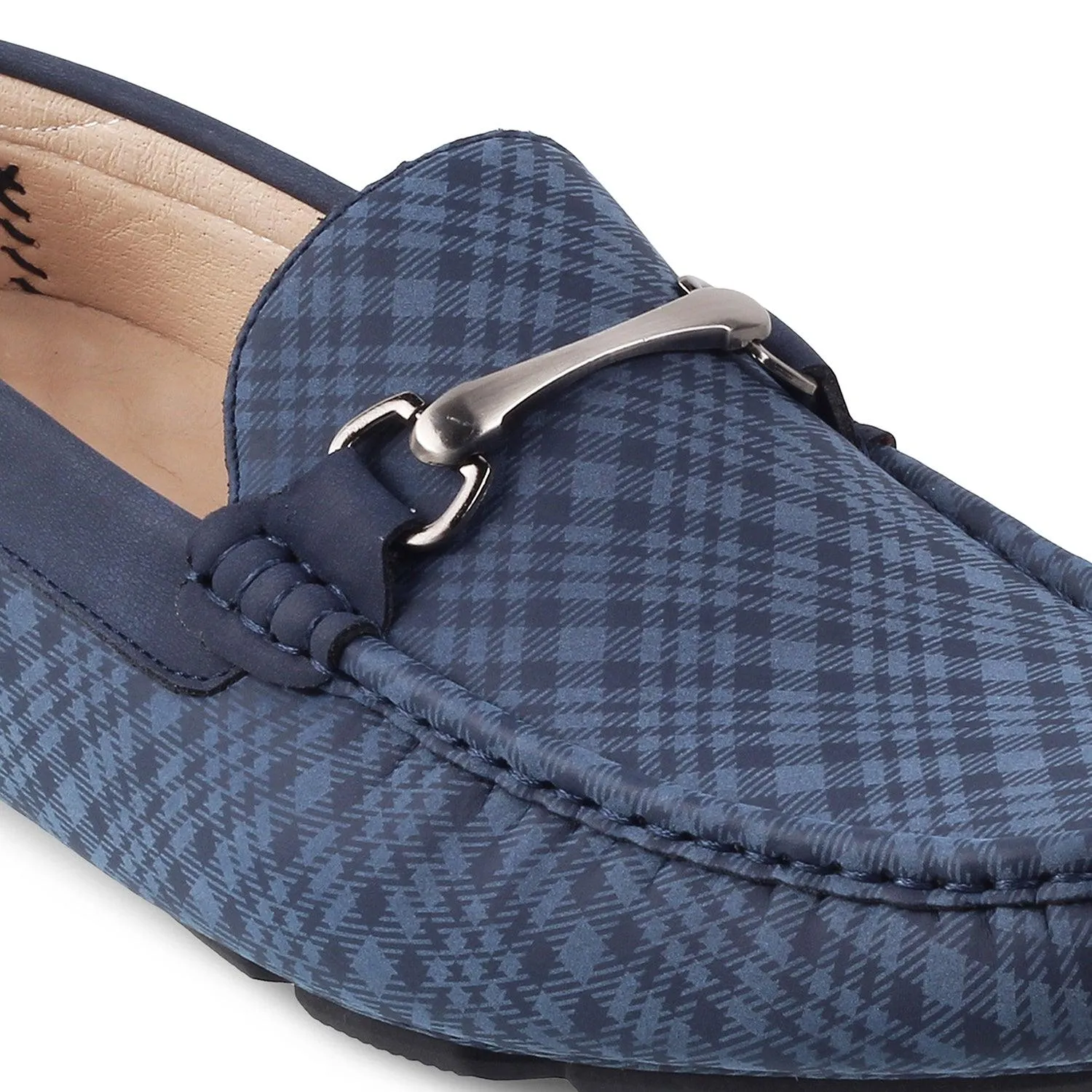 The Pirelli Blue Men's Leather Driving Loafers Tresmode