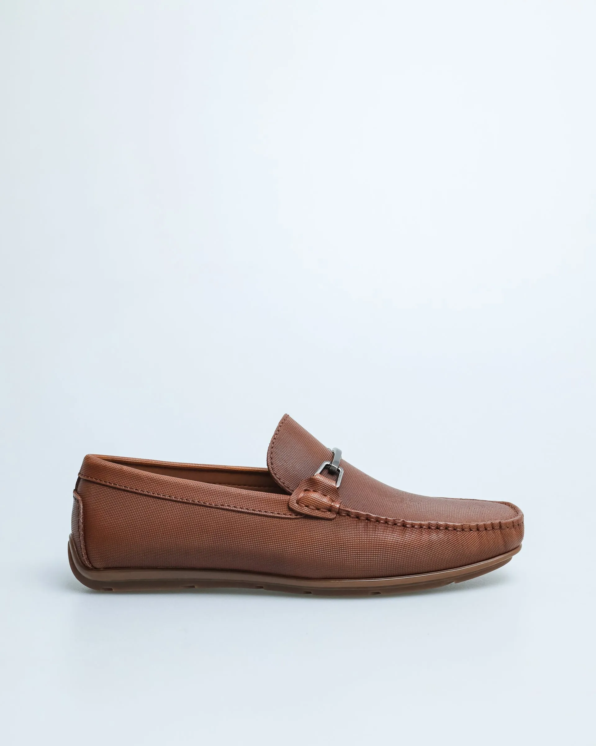 Tomaz C491 Men's Buckle Moccasins (Brown)