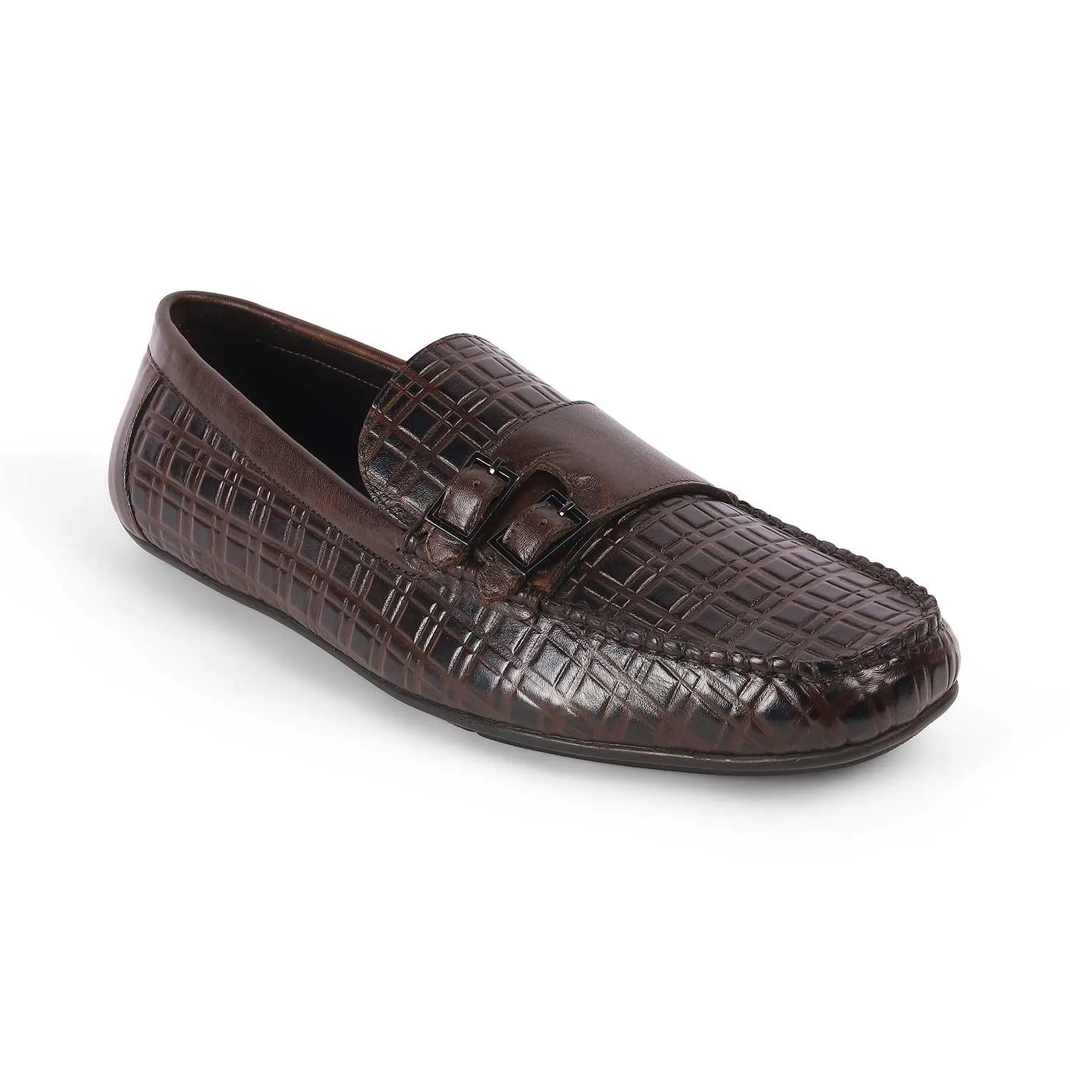 Tresmode Robert Brown Men's Double Monk Shoes