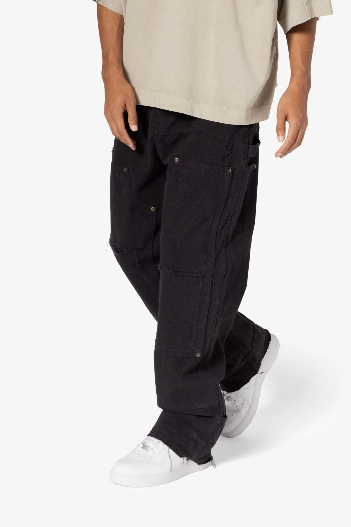 Ultra Baggy Workwear Denim - Washed Black