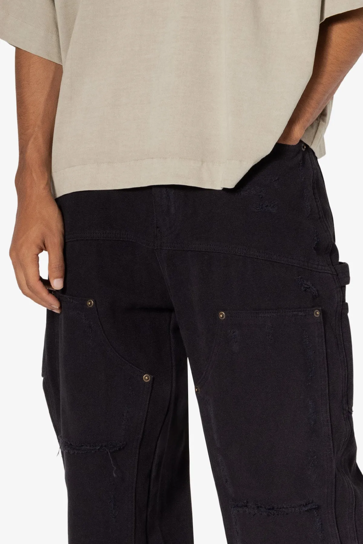 Ultra Baggy Workwear Denim - Washed Black