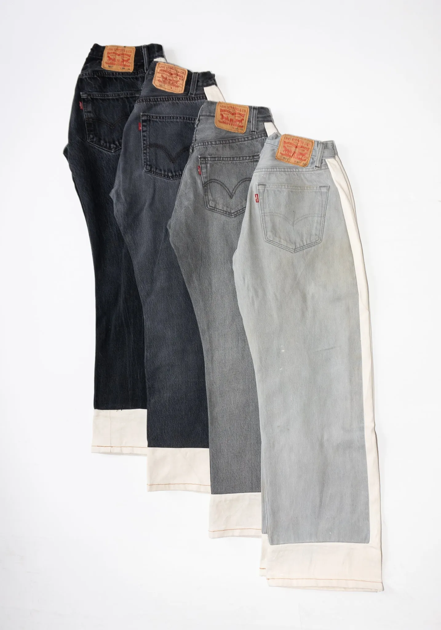 Vintage Reworked Slouch Jean in Black and Natural