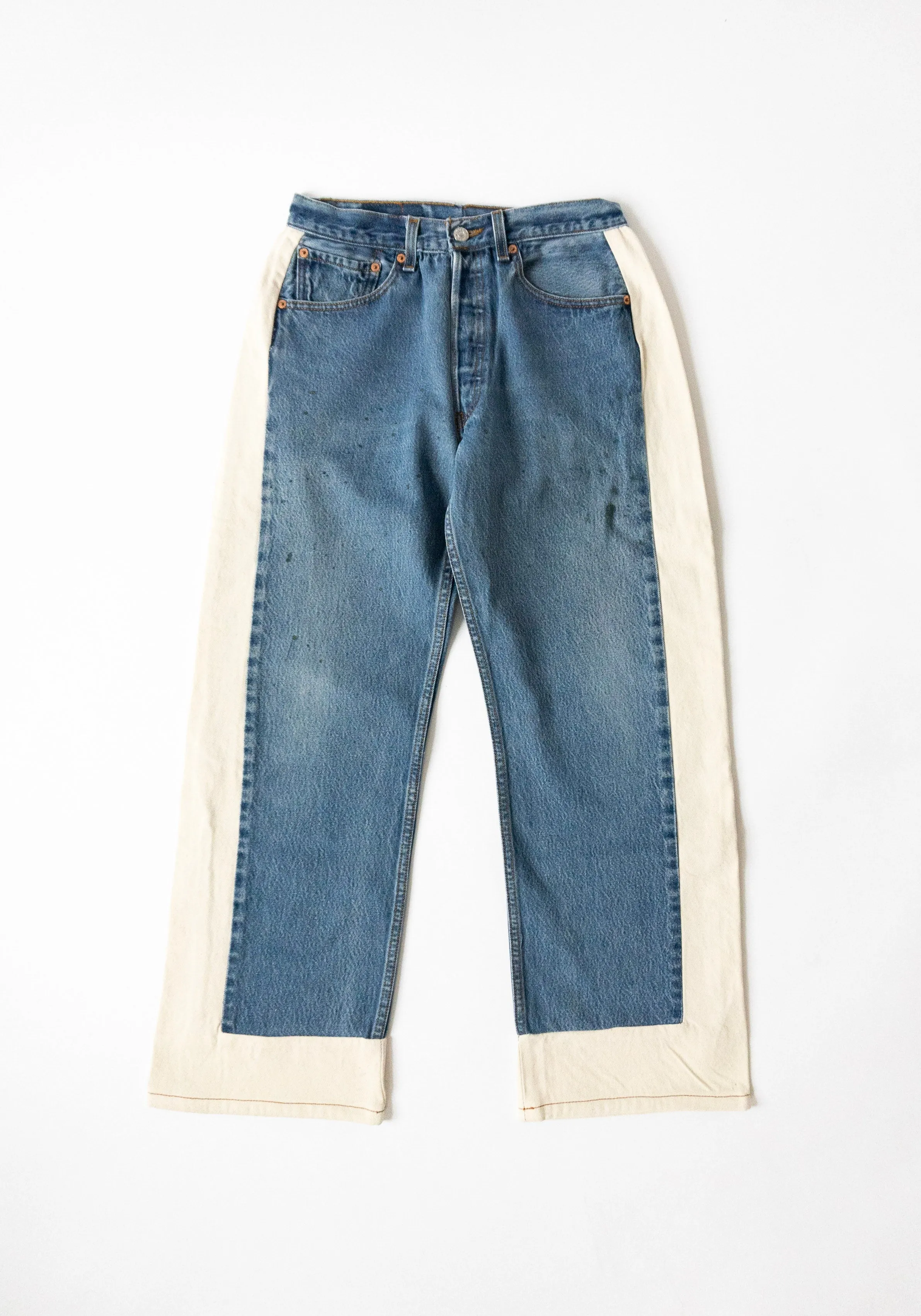 Vintage Reworked Slouch Jean in Indigo and Natural