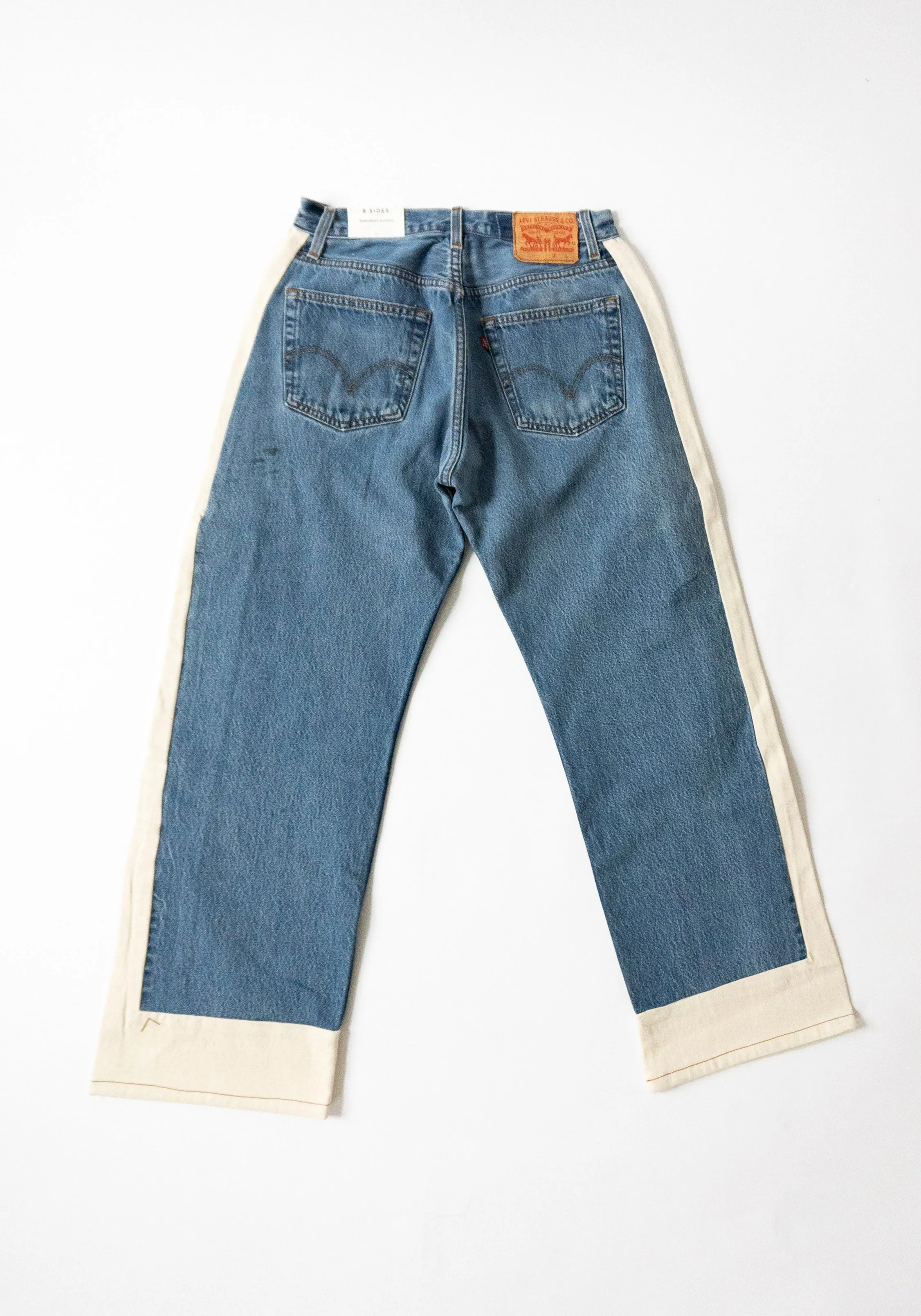 Vintage Reworked Slouch Jean in Indigo and Natural