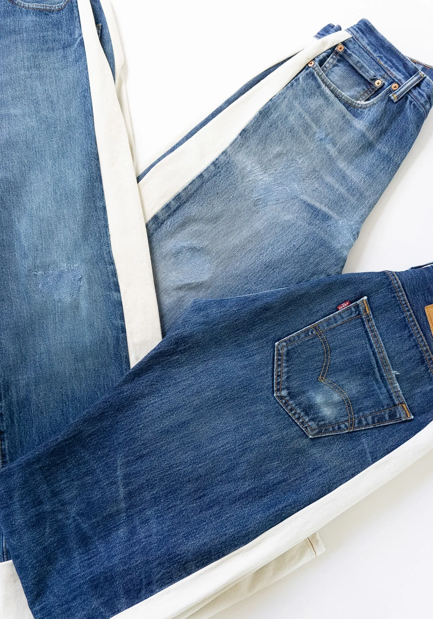 Vintage Reworked Slouch Jean in Indigo and Natural