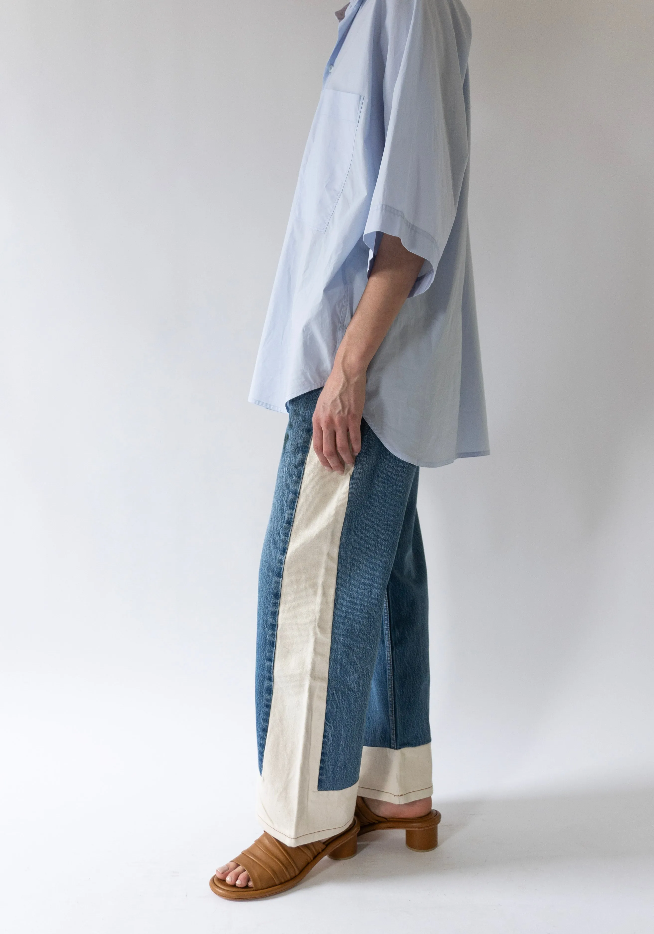 Vintage Reworked Slouch Jean in Indigo and Natural